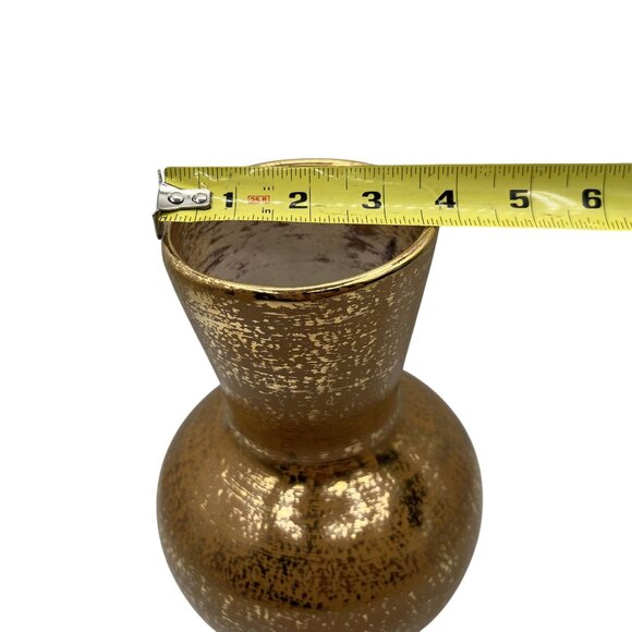 Vintage Stangl 22K Granada Gold Pottery Genie Vase 9.5" Hand Painted Decor USA - Picture 5 of 12